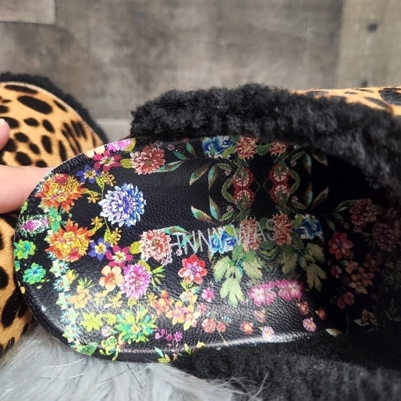 New Johnny Was Cheetah Print Calf Hair Mules 7 - Picture 13 of 13